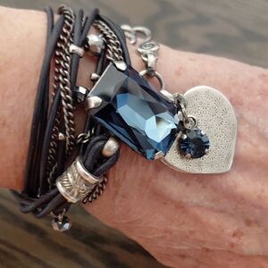 LaHola Wrap Bracelet Blue crystal